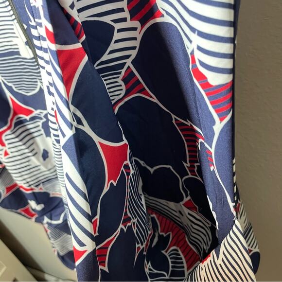 City Chic Abstract Floral Zip Front Dress Tunic Rivera XXL - Picture 6 of 7